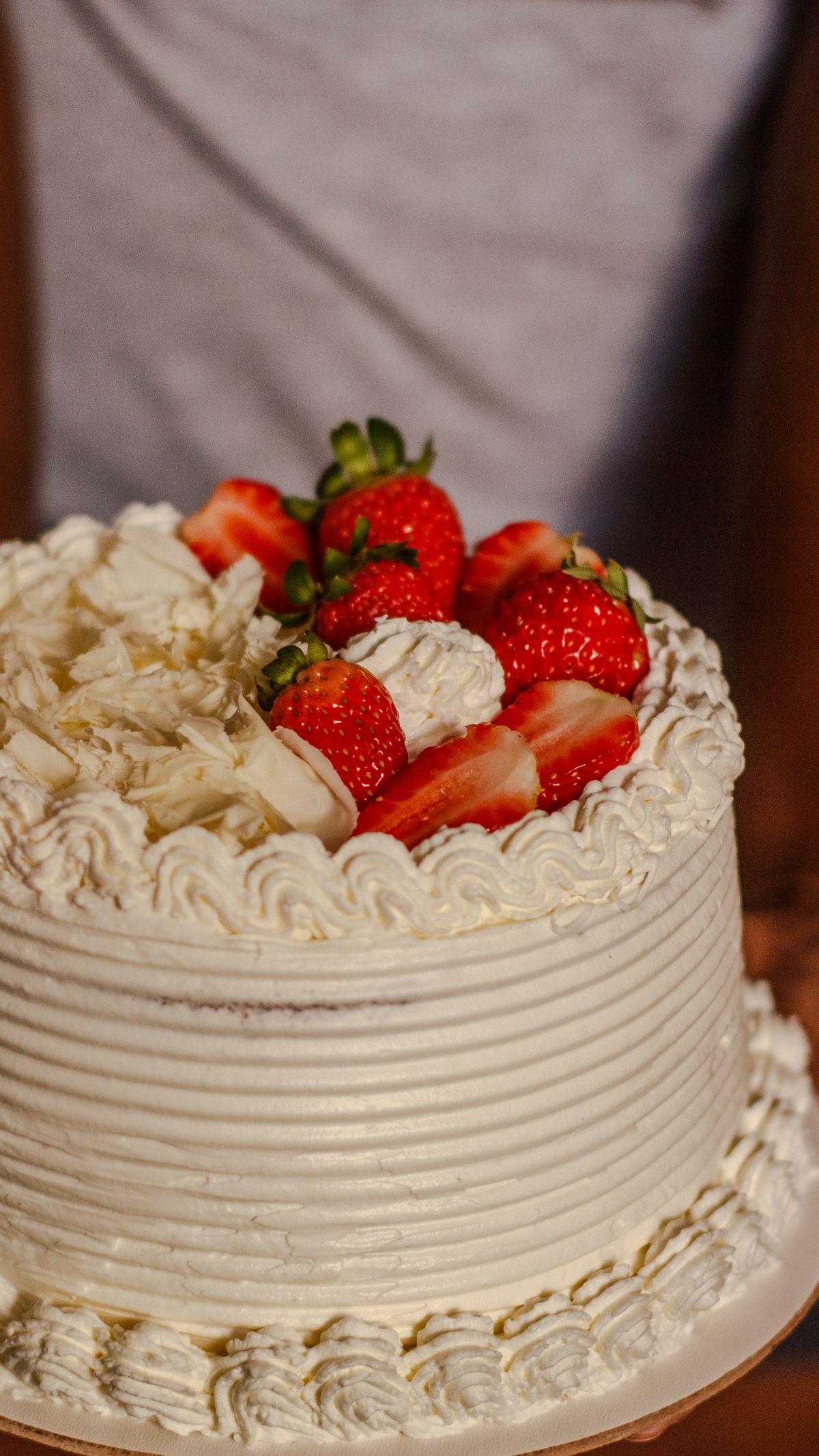 Bolo de Ninho com morango